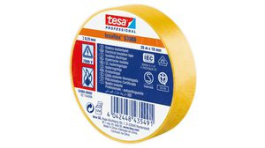 53988-00092-00, Soft PVC Insulation Tape Yellow 19mm x 25m, Tesa