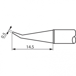 STTC-044, Soldering Tip Conical / 30? bent 330 °C, Metcal