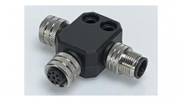 1200688009, Micro-Change (M12) Tee 5 Poles Male/Female with Female Drop, Molex