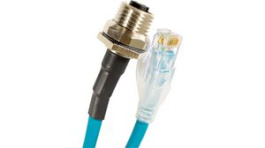QR04AC118 TL358, Sensor Cable RJ45 Plug M12 Socket 5 m 1.6 A 30 VAC/42 VDC, Alpha Wire