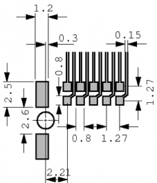 154764, Header horizontal with locking Male 26, Erni / TE
