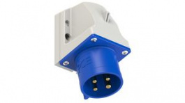 524-9, CEE Plug 4P 10mm² 32A IP44 230V Blue/White, PC Electric