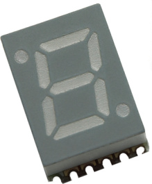 HDSM-281B, Дисплей: LED; SMD; 7-сегментный; 7мм; синий; 3,4-6мкд; анод; II.зн:1, Broadcom (Avago)