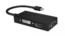 IB-AC1032, Adapter, Mini DisplayPort Plug - DVI-D Socket/HDMI Socket/VGA Socket, ICY BOX