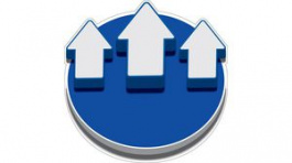 307919, 3D Safety Sign, Go Straight, Rectangular, White on Blue, Vinyl, Mandatory Action, Brady