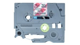 TZE-MPRG31, Label tape,Black on Red Gingham,Laminated,4 m, Brother