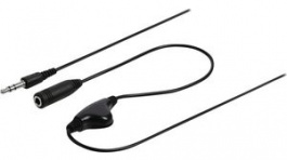 CAGP22090BK10, Stereo Audio Cable with Volume Control 3.5 mm Jack Plug - 3.5 mm Jack Socket 1m, Nedis (HQ)