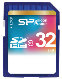 SP032GBSDH010V10, SDHC Class 10 SD card 32 GB, Silicon Power