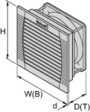 60715-154 Air filtered fan 320 x 320 x 157 mm 640 m3/h 230 VAC 115 W