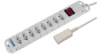 20 201238 S 9873 Outlet Strip 8 Type J (T13) White IEC 60320 C14