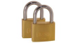 K12030D2 [2 шт] Padlock, Pack of 2 Pieces, Brass, 30mm