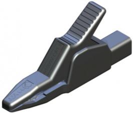 AK 2 B 2540 I BLACK, Crocodile clip diam. 4 mm black, SKS Kontakttechnik