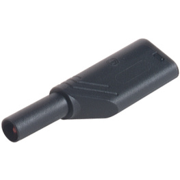 LAS S WS SCHWARZ / BLACK, Safety plug diam. 4 mm Black CAT II, SKS Kontakttechnik