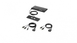F1DN202MOD-HH-4, 2-Port 2 Monitor KVM Switch with RPP4.0 with Remote, BELKIN