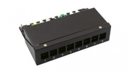 26.99.0331, 8-Port Keystone Module Frame, Black, Value