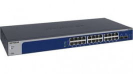 XS724EM-100EUS, Ethernet Switch, RJ45 Ports 24, Fibre Ports 2SFP, 10Gbps, Managed, NETGEAR