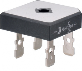 KBPC10/15/2516FP, Однофазный выпрямительный мост; Urmax: 1,6кВ; If: 10/15/25А; THT, Diotec Semiconductor