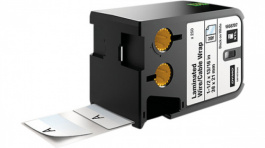 1868707, XTL Laminated Cable Labels Black on White, Dymo