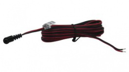 RND 205-01257, DC Connection Cable, 2.1x5.5x9.5mm Plug, Right Angle, 5m, RND Connect