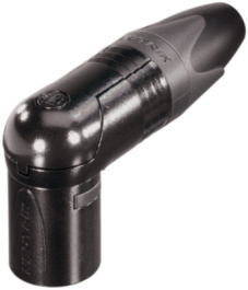 NC6MRX-B, XLR cable plug 90° 6 XX/RX Soldering Connection Black, Neutrik