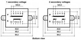 EI422 1275, PCB Transformer 6 VA 12 VAC (1x), Hahn