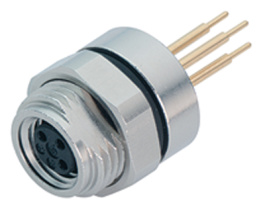 09 3412 80 03, Panel-mount socket, 3-pole M8, Binder