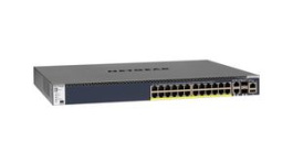 GSM4328PA-100NES, PoE Switch, Layer 3 Managed, 10Gbps, 480W, RJ45 Ports 26, PoE Ports 24, NETGEAR