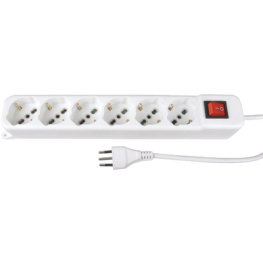 KF-I1-06K-W1, Outlet strip 6 Italian plug 1.5 m, Maxxtro