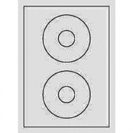 L6043-100, CD Labels Classic Size, diam.117 mm, 200 pieces, White, Zweckform