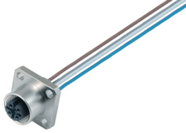 09 3498 00 12, Panel-mount socket, 713 series 12-pole M12, Binder