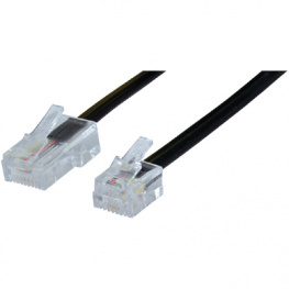 BB-1245-5, Telephone cable, RJ11 (6P4C) 5 m Black, Maxxtro