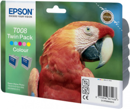 T008403, Ink twin pack T008 multicoloured, Epson