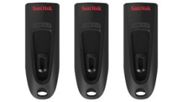 SDCZ48-064G-G46T, USB Stick 3-Pack, Ultra USB 3.0, 64GB, USB 3.0, Black, Sandisk