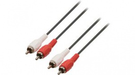 CAGP24200BK100, Stereo Audio Cable 2x RCA Plug - 2x RCA Plug 10m, Nedis (HQ)