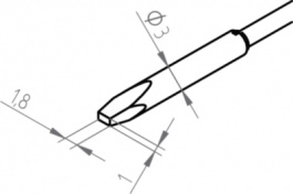 0462CDLF018/SB [2 шт], Soldering tip 1.8 mm PU=2 ST, Ersa