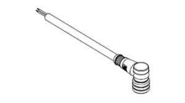 1200650960, Micro-Change (M12) Single-Ended Cordset 8 Poles Female (90°) to Pigtail 0.25mm² PUR/PVC Cable 2.0m (6.56') Length, Molex