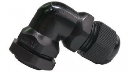 RND 465-00878, Bend Cable Gland, M18 x 1.5, Nylon, Black, IP68, RND Components
