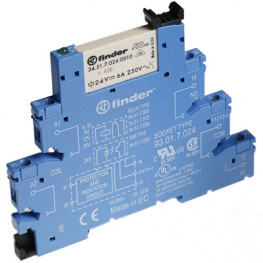 38.51.0.240.0060, RELAY, SCREW TERM, 6A, 240VAC/DC Coupling relay, series 38, FINDER