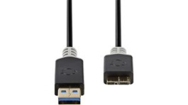 CCBP61500AT20, USB 3.0 Cable USB A Plug - USB Micro-B Plug 2m Anthracite, Nedis (HQ)