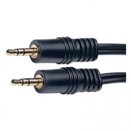AC78G-1,5M/BK-R, Audio cable stereo jack 3.5 mm 1.5 m Black, Maxxtro