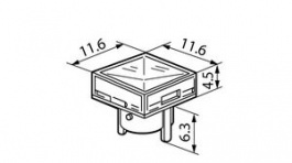 AT4158JC, Колпачок; Серия: KB; Цвет: красный прозрачный, NKK Switches (NIKKAI, Nihon)