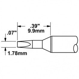 STTC-837, Soldering Tip Chisel / cone 30° 1.78 mm 470 °C, Metcal
