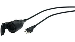 0302115, Garden Extension Cable 1 Type J (T13) Black Type J (T12), Steffen