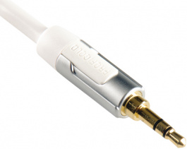 PROM3301, Audio cable 1 m White, PROFIGOLD