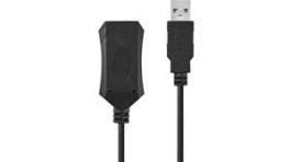 CCGP60EXTBK50, Active USB 2.0 Extension Cable USB A Plug - USB A Socket 5m Black, Nedis (HQ)