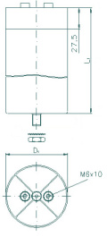 E50.N13-374N50, C=370uF; Vdc=1100V, ELECTRONICON