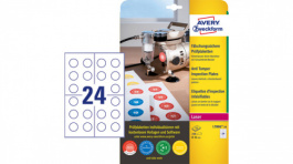 L7806-10, Inspection Plate, 10 sheets/240 labels diam. 30 mm, White, Zweckform