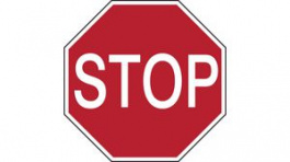 306920, Stop, Floor Sign, Octagon, White on Red, Polyester, Warning, 1pcs, Brady