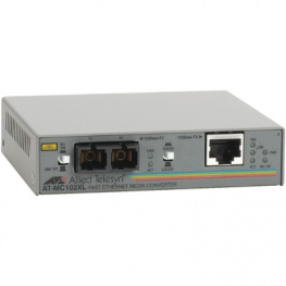 AT-MC102XL, Converter RJ45 100-100FX SC/MM, Allied Telesis