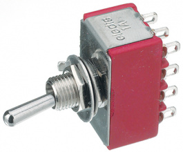 1A41-NF1STSE, Miniature Toggle Switch, On-On, Soldering Lugs, Eledis
